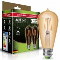 Eurolamp Лампочка Eurolamp ST64 7W E27 2700K (MLP-LED-ST64-07273(Amber))