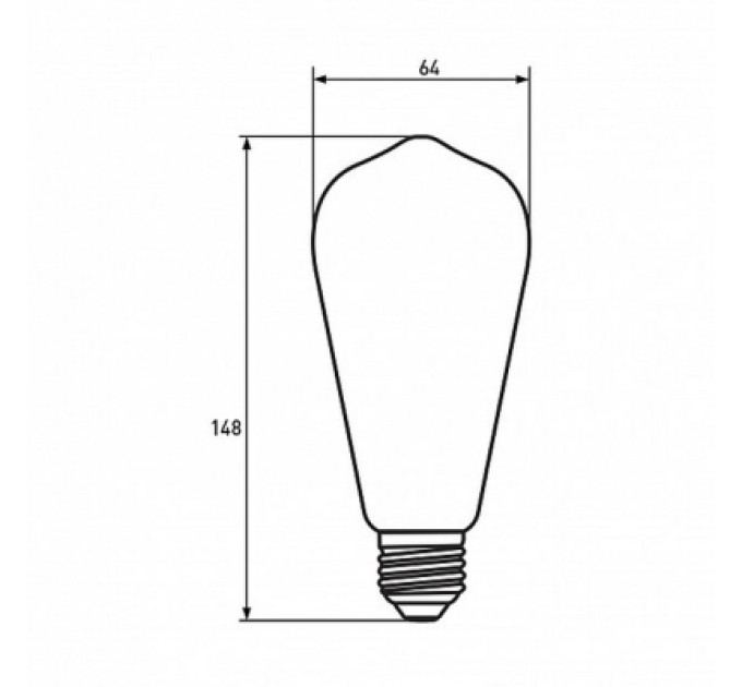 Eurolamp Лампочка Eurolamp ST64 7W E27 2700K (MLP-LED-ST64-07273(Amber))