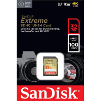 Карта пам'яті SanDisk 32GB SD class 10 UHS-I Extreme (SDSDXVT-032G-GNCIN)