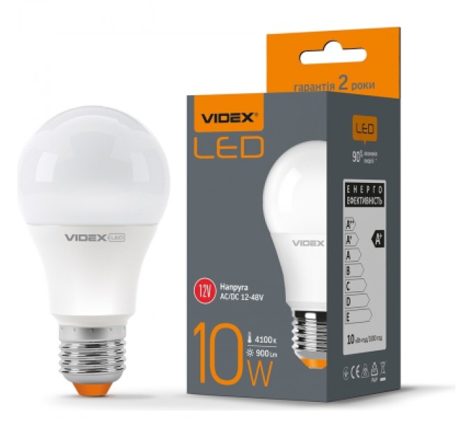 Лампочка Videx LED  A60e 12V 10W E27 4100K (VL-A60e12V-10274)