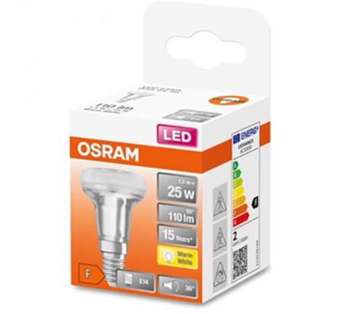 Лампочка Osram LED R39 25 36 1,5W/827 230V E14 (4058075433243)