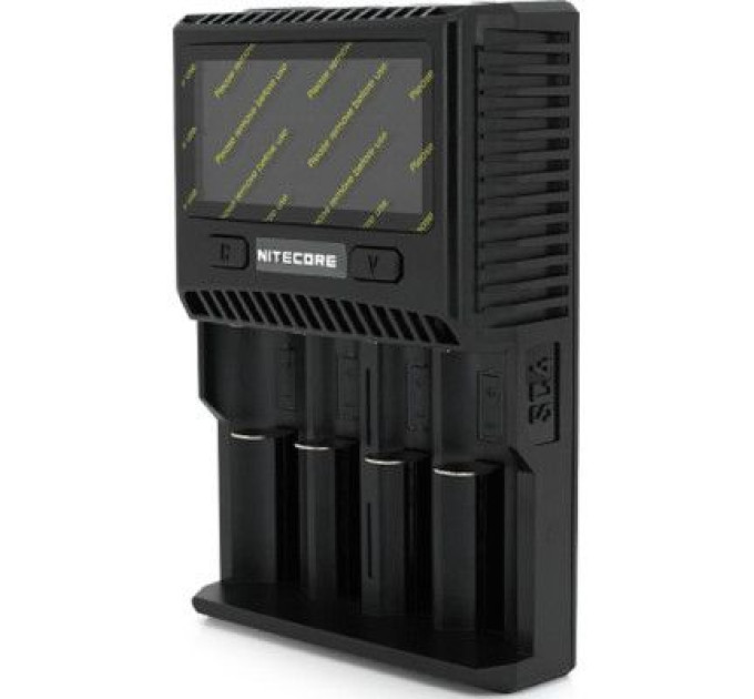 Nitecore Зарядний пристрій для акумуляторів Nitecore SC4 (4 channels, LCD, Li-ion, Ni-MH, Ni-Cd, AA(R6), ААA(R03), AAAA, С(R14), 3A) (NITD4LCDSC4)