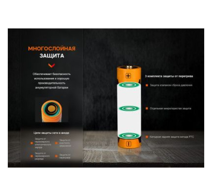 Fenix Акумулятор Fenix 14500 1050 mAh (ARB-L14-1050)