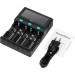 PowerPlant Зарядний пристрій для акумуляторів PowerPlant PP-A4 (Ni-MH,Cd,Li-ion,LiFePO4 / input AC 100V-240V DC 12V) (AA620173)