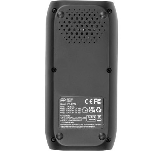 PowerPlant Зарядний пристрій для акумуляторів PowerPlant PP-UM2 (Ni-Mh, Ni-Cd, Li-ion, LiFePO4 / input DC 5V/2A) (AA620180)