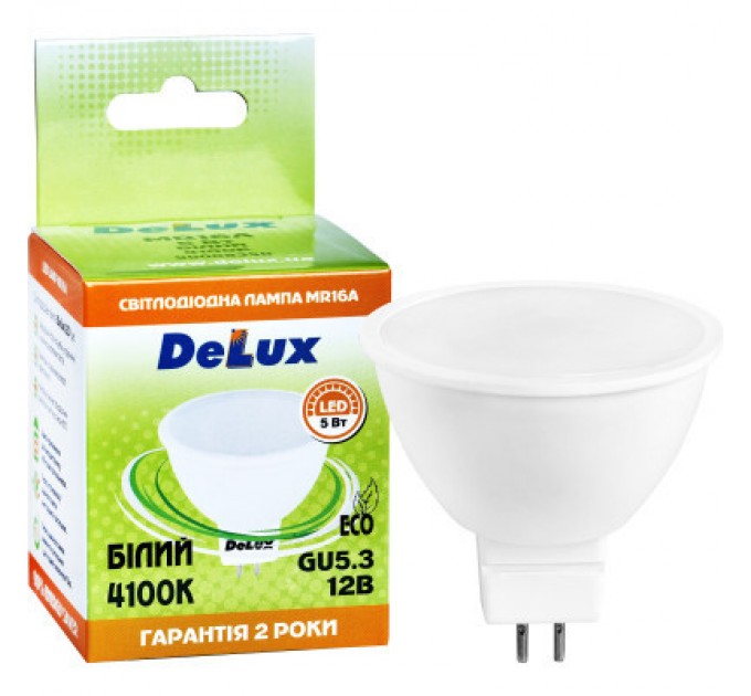 Лампочка Delux MR16A 5Вт 4100K 12В GU5.3 (90021254)