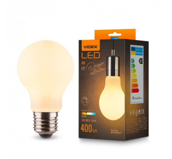 Лампочка Videx Filament 4W E27 3000K Porcelain dimmable (VL-DA60MO)