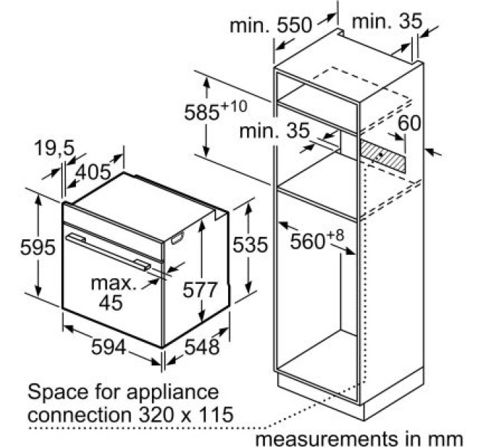 Bosch Духова шафа Bosch HSG7361B1