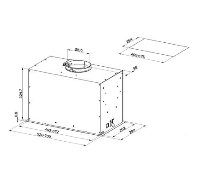 Faber Витяжка кухонна Faber Inka Lux Premium Bk Matt A52 Kl (305.0658.608)