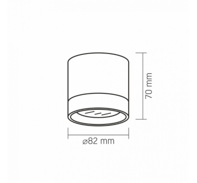 Світильник точковий Videx IP44 під лампу GX53 накладний Чорний (VL-SPF19A-B)