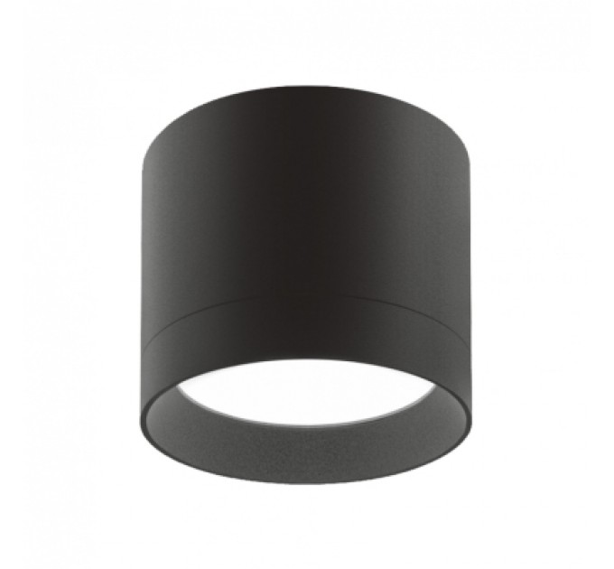 Світильник точковий Videx IP44 під лампу GX53 накладний Чорний (VL-SPF19A-B)