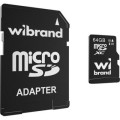 Wibrand Карта пам'яті Wibrand 64GB mictoSD class 10 UHS-I (WICDXU1/64GB-A)