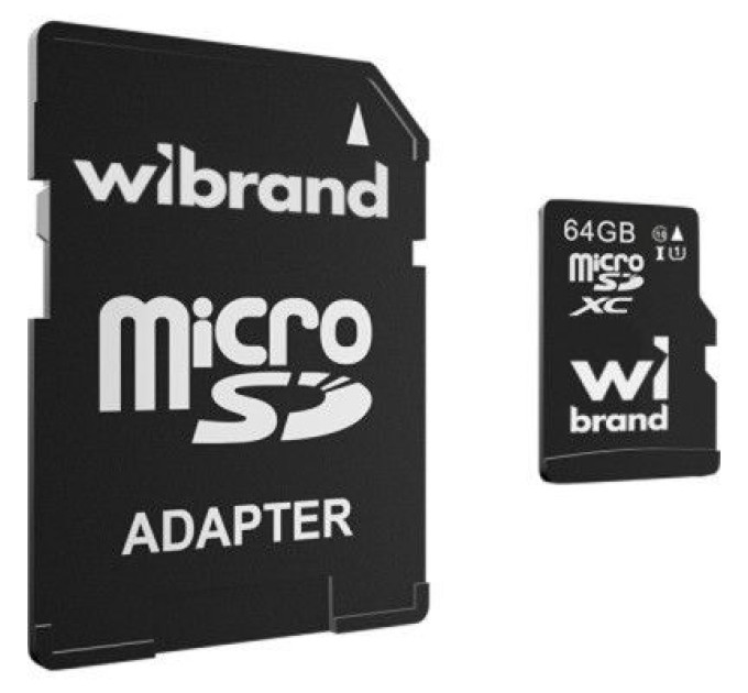 Wibrand Карта пам'яті Wibrand 64GB mictoSD class 10 UHS-I (WICDXU1/64GB-A)