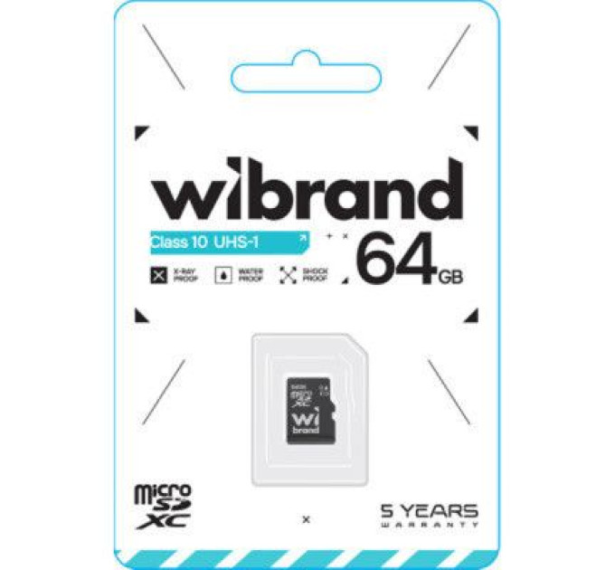 Wibrand Карта пам'яті Wibrand 64GB mictoSD class 10 UHS-I (WICDXU1/64GB)