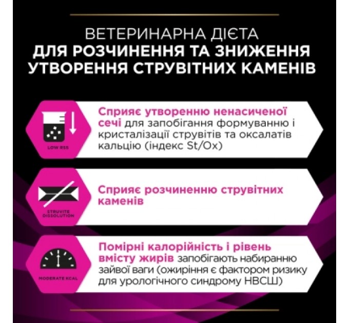 Purina Pro Plan Veterinary Diets Сухий корм для кішок Purina Pro Plan Veterinary Diets UR Urinary при сечокам'яній хворобі 1.5 кг (7613035160552)