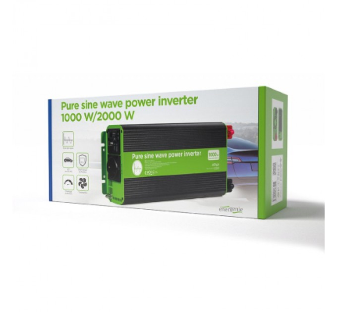 Автомобільний інвертор 12V/230V 1000W (2000W peak power) чиста синусоїда EnerGenie (EG-PWC-PS1000-01)