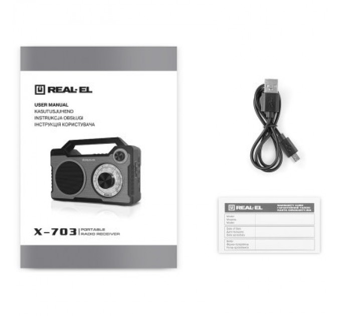 REAL-EL Портативний радіоприймач REAL-EL X-703