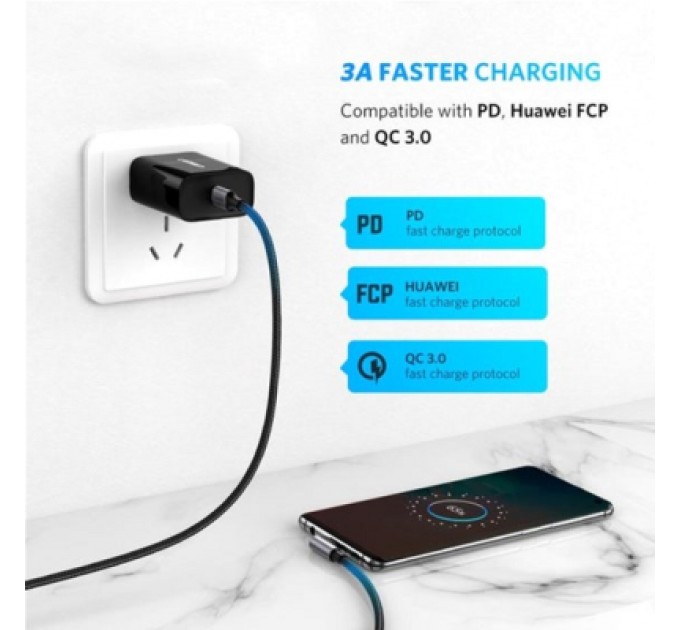 Ugreen Дата кабель USB-C to USB-C 2.0m 60W US255 Black Gray Ugreen (50125)