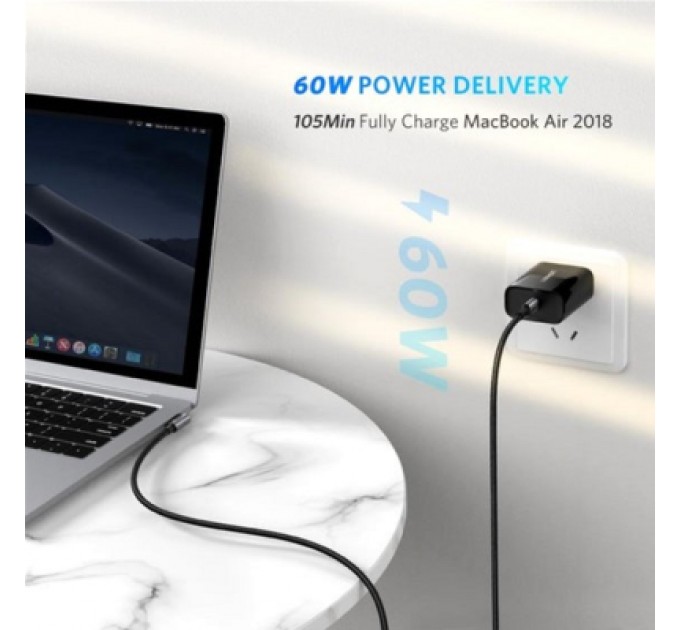 Ugreen Дата кабель USB-C to USB-C 2.0m 60W US255 Black Gray Ugreen (50125)