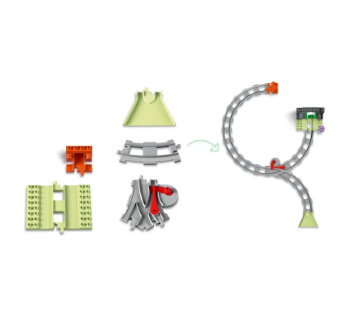 Конструктор LEGO DUPLO Town Додатковий набір. Залізничний тунель і колії (10425)