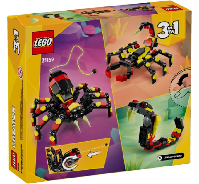 LEGO Конструктор LEGO Creator Дикі тварини: Дивовижний павук (31159)