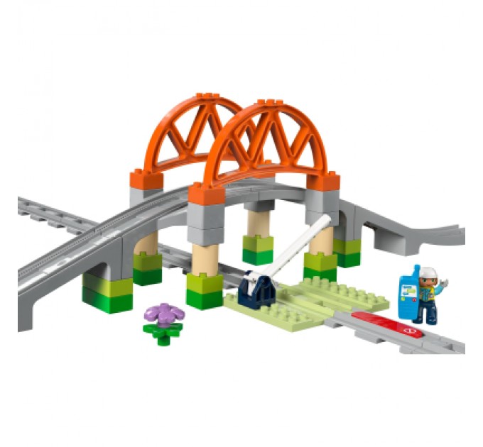 Конструктор LEGO DUPLO Town Додатковий набір. Залізничний міст і колії (10426)