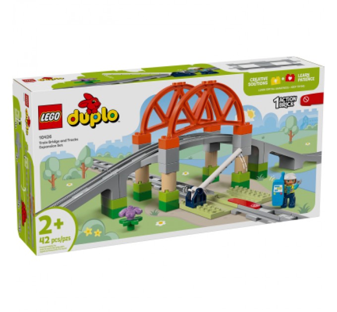 Конструктор LEGO DUPLO Town Додатковий набір. Залізничний міст і колії (10426)