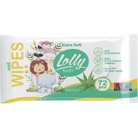 Дитячі вологі серветки Lolly Extra Soft 72 шт (4820174981211)