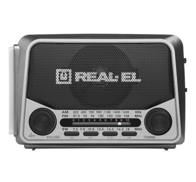 REAL-EL Портативний радіоприймач REAL-EL X-525 Grey