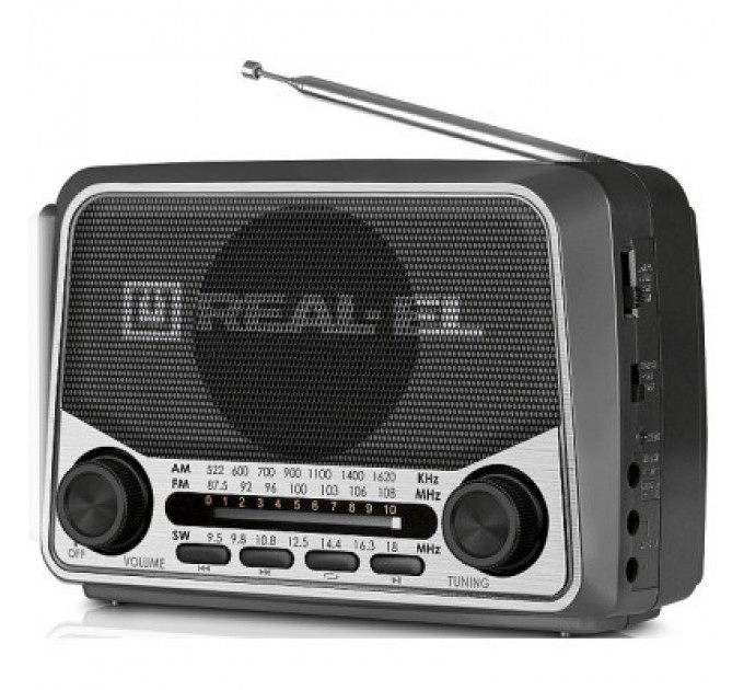 REAL-EL Портативний радіоприймач REAL-EL X-525 Grey