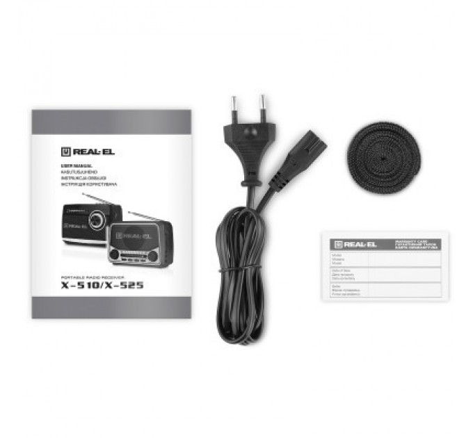 REAL-EL Портативний радіоприймач REAL-EL X-525 Grey