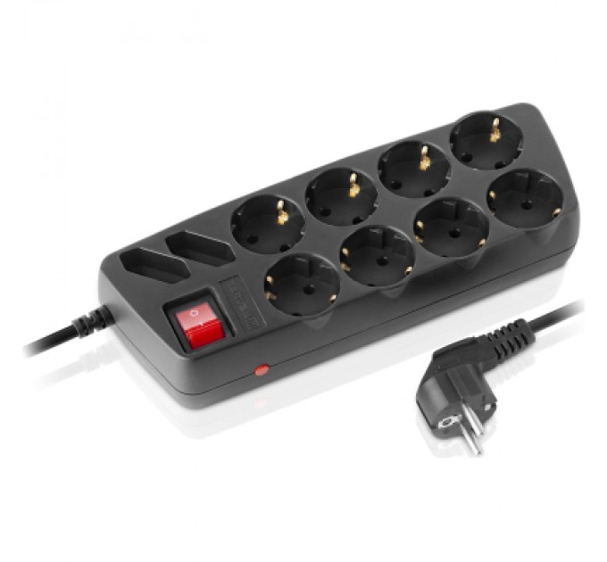 REAL-EL Мережевий фільтр живлення REAL-EL REAL-EL RS-10 Protect, 3m, black (EL122300039)