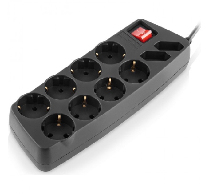 REAL-EL Мережевий фільтр живлення REAL-EL REAL-EL RS-10 Protect, 5m, black (EL122300040)