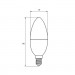 EUROELECTRIC Лампочка EUROELECTRIC LED CL 9W 900Lm E14 4000K (LED-CL-09144(EE))