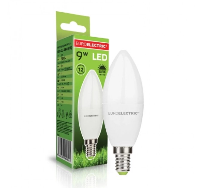 EUROELECTRIC Лампочка EUROELECTRIC LED CL 9W 900Lm E14 4000K (LED-CL-09144(EE))