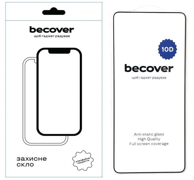 BeCover Скло захисне BeCover Oppo Reno12 F 5G 10D Black (712739)