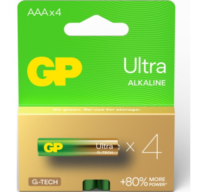 Gp Батарейка Gp AAA LR03 Ultra Alkaline * 4 (24AU21-SB4 / 4891199218255)