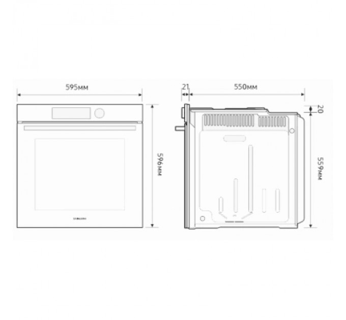 Духова шафа Samsung NV7B4125ZAS/WT
