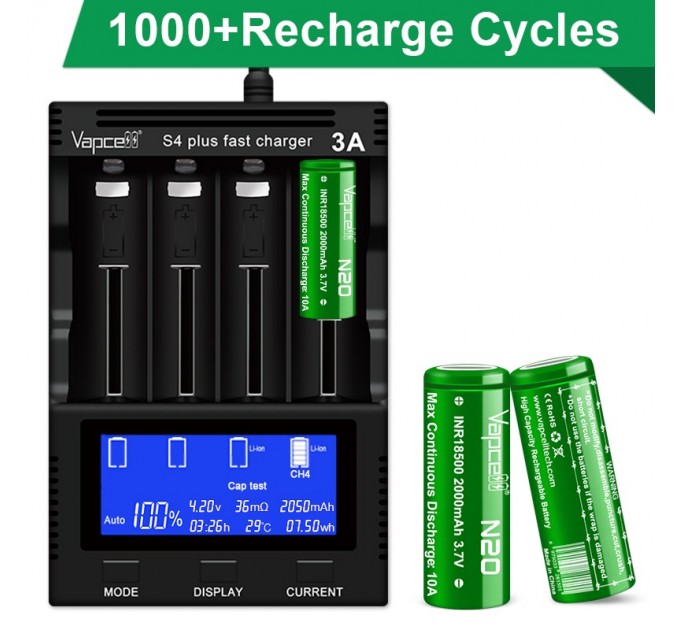 Vapcell Аккумулятор Vapcell 18500 N20 Li-Ion 2000mAh 1шт
