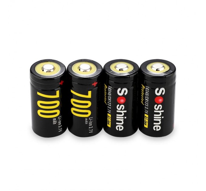 Soshine Аккумулятор Soshine Protected CR123A/16340 3.7V 700mAh 1шт