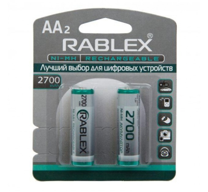 Rablex Аккумулятор Rablex AA (R6) 2700mAh 2шт