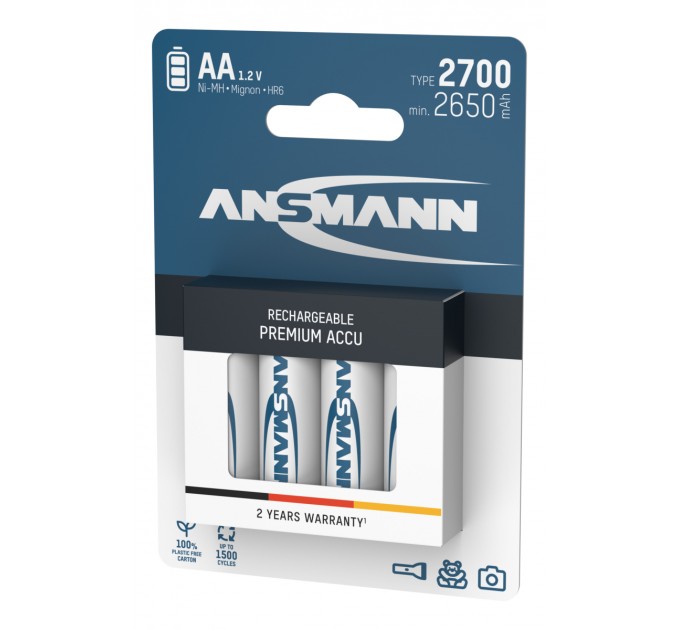 Ansmann Аккумуляторы Ansmann AA/HR06 NI-MH 2700 mAh BL 4 шт