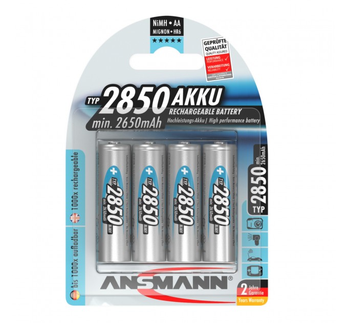 Ansmann Аккумуляторы Ansmann AA/HR06 NI-MH 2850 mAh BL 4 шт
