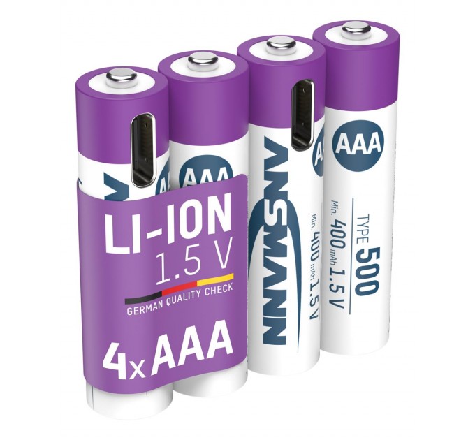 Ansmann Аккумуляторы Ansmann AAA/HR03 Li-Ion 500 mAh BL 4 шт