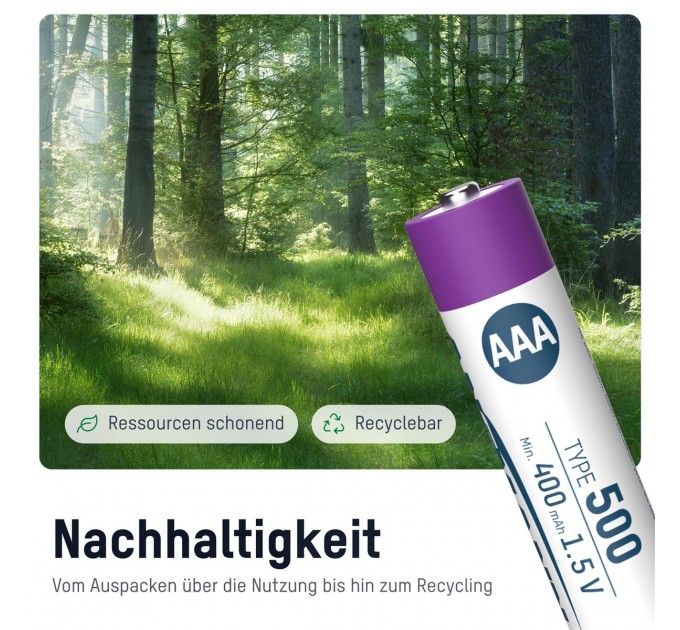 Ansmann Аккумуляторы Ansmann AAA/HR03 Li-Ion 500 mAh BL 4 шт