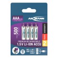 Ansmann Аккумуляторы Ansmann AAA/HR03 Li-Ion 500 mAh BL 4 шт