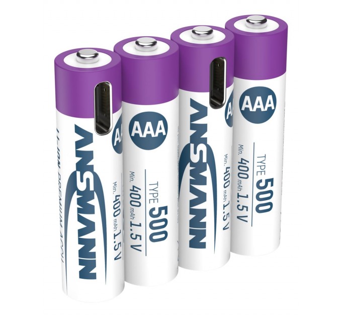 Ansmann Аккумуляторы Ansmann AAA/HR03 Li-Ion 500 mAh BL 4 шт