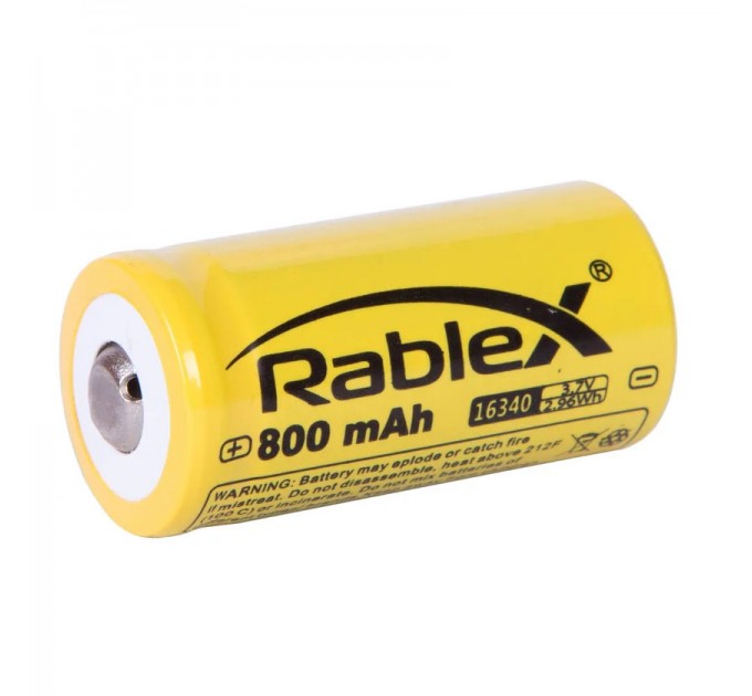 Rablex Аккумулятор Rablex 16340 (CR 123) 3.7V 800mAh (56319664)