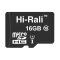 Hi-Rali Карта пам`ятi MicroSDHC 16GB UHS-I Class 10 Hi-Rali (HI-16GBSD10U1-00)