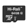 Hi-Rali Карта памяти MicroSDXC  64GB UHS-I/U3 Class 10 Hi-Rali (HI-64GBSDU3CL10-00)